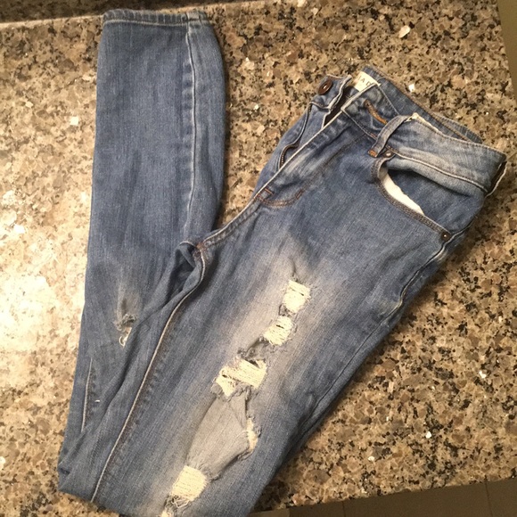 Pacsun distressed indigo high rise jeans - Picture 5 of 6